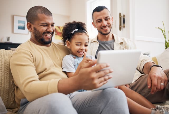 Families enjoying together